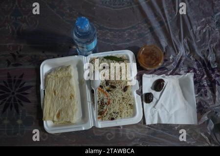 Afghanisches Essen, Essen in Afghanistan, Ramadan iftar Mahlzeit Stockfoto