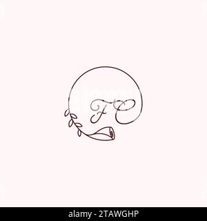 FC Initial Logo Letters in hochwertigem, professionellem Design, das auf allen Druckmedien gut gedruckt werden kann Stock Vektor