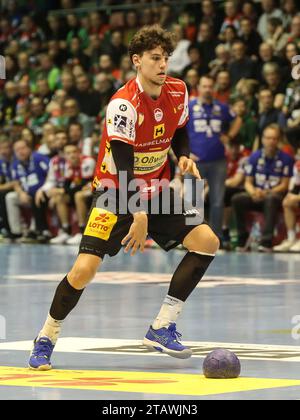 Deutscher Handballspieler Marko Grgic (ThSV) Handball Bundesliga Saison 2023-24 SC Magdeburg V ThSV Eisenach am 19.11.2023 in der GETEC Arena Magdeburg Stockfoto