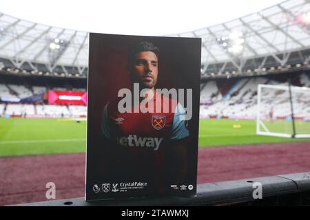 London Stadium, London, Großbritannien. Dezember 2023. Premier League Football, West Ham United gegen Crystal Palace; Spieltagsprogramm Guthaben: Action Plus Sports/Alamy Live News Stockfoto