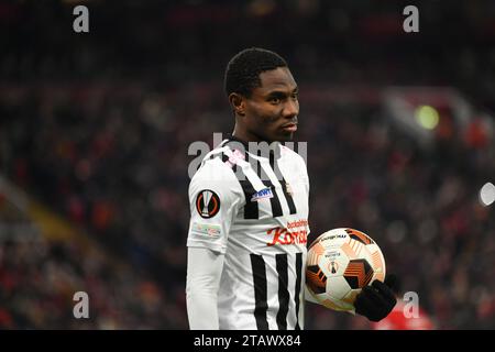 LIVERPOOL, GROSSBRITANNIEN. , . Europa League Gruppenspiel zwischen Liverpool FC und LASK Linz, (Österreich), Anfield Stadium, Liverpool, 30. November, 2023 (Foto: Anthony STANLEY/ATP Images) (STANLEY Anthony/ATP/SPP) Credit: SPP Sport Press Photo. /Alamy Live News Stockfoto