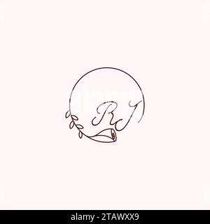 RJ Initial-Logobuchstaben in hochwertigem, professionellem Design, das auf allen Druckmedien gut gedruckt werden kann Stock Vektor