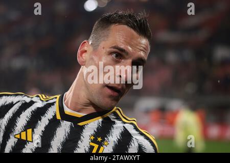 Monza, Italien. Dezember 2023. Arkadiusz Milik von Juventus während des Spiels der Serie A im Stadio Brianteo, Monza. Der Bildnachweis sollte lauten: Jonathan Moscrop/Sportimage Credit: Sportimage Ltd/Alamy Live News Stockfoto