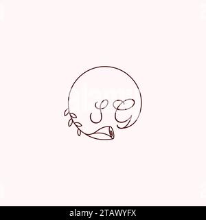 SG Initial-Logobuchstaben in hochwertigem, professionellem Design, das auf allen Druckmedien gut gedruckt werden kann Stock Vektor