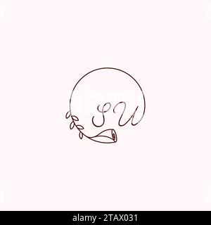 SU Initial-Logobuchstaben in hochwertigem, professionellem Design, das auf allen Druckmedien gut gedruckt werden kann Stock Vektor