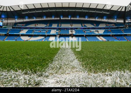 Manchester, Großbritannien. Dezember 2023. Innenansicht des Etihad vor dem Premier League-Spiel Manchester City gegen Tottenham Hotspur im Etihad Stadium, Manchester, Großbritannien, 3. Dezember 2023 (Foto: Conor Molloy/News Images) Credit: News Images LTD/Alamy Live News Stockfoto