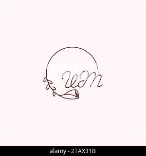 VM Initial-Logobuchstaben in hochwertigem, professionellem Design, das auf allen Druckmedien gut gedruckt werden kann Stock Vektor