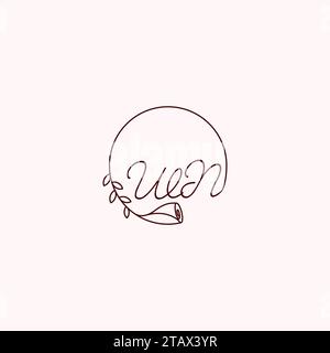 WN Initial-Logobuchstaben in hochwertigem, professionellem Design, das auf allen Druckmedien gut gedruckt werden kann Stock Vektor