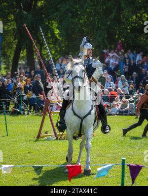 Turnierspiel, Linlithgow Palace, Schottland, Stockfoto