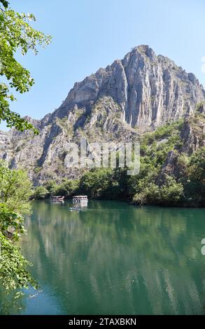 Der malerische Matka Canyon in die Nähe von Skopje, Nordmakedonien Stockfoto