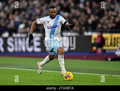 London, Großbritannien. Dezember 2023. Jordan Ayew (Crystal Palace) während des Spiels West Ham vs Crystal Palace Premier League im London Stadium, Stratford. Quelle: MARTIN DALTON/Alamy Live News Stockfoto