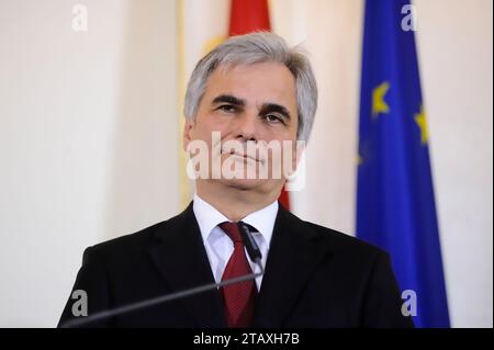 Wien, Österreich. November 2014. Werner Faymann (SPÖ), Bundeskanzler der Republik Österreich von 2008 bis 2016 Stockfoto