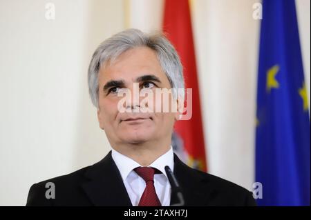 Wien, Österreich. November 2014. Werner Faymann (SPÖ), Bundeskanzler der Republik Österreich von 2008 bis 2016 Stockfoto