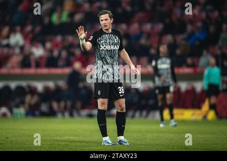 Mainz, Deutschland . Dezember 2023. MAINZ, DEUTSCHLAND - 3. DEZEMBER: Michael Gregoritsch vom SC Freiburg Gesten während des Bundesliga-Fußballspiels zwischen 1. FSV Mainz 05 und SC Freiburg in der MEWA Arena am 3. Dezember 2023 in Mainz. (Foto: Dan O'Connor/ATPImages) (O'CONNOR Dan/ATP/SPP) Foto: SPP Sport Press Photo. /Alamy Live News Stockfoto