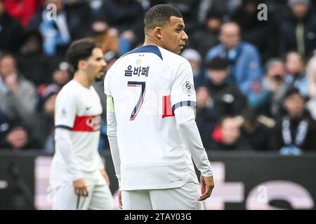 Le Havre, Frankreich. Dezember 2023. Kylian MBAPPE von PSG während des Fußballspiels der französischen Meisterschaft Ligue 1 zwischen Le Havre AC und Paris Saint-Germain am 3. Dezember 2023 im Oceane-Stadion in Le Havre, Frankreich - Foto Matthieu Mirville/DPPI Credit: DPPI Media/Alamy Live News Stockfoto