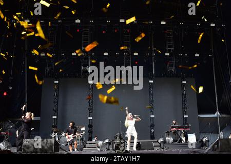 Sao Paulo, Brasilien. Dezember 2023. São PAULO, BRASILIEN – 3. DEZEMBER: Die kanadische Sängerin Carly Rae Jepsen tritt 2023 am 3. Dezember 2023 im Autódromo José Carlos Pace in Sao Paulo/SP auf der Bühne auf. (Foto: Leandro Bernardes/PxImages/SIPA USA) Credit: SIPA USA/Alamy Live News Stockfoto