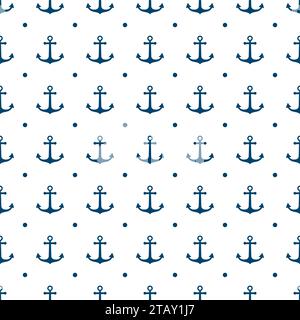 Hintergrund mit Hipster-Muster und Anker Stock Vektor