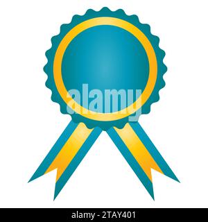 Blau mit goldenem Preisband Batch Vektor Illustration Stock Vektor