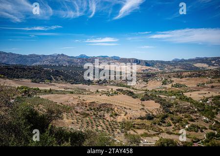 Panoramaaufnahmen von Ronda Spanien Stockfoto