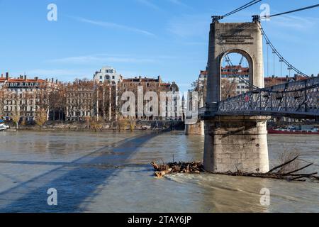 Passerelle du Collège, Lyon, Frankreich. Stockfoto