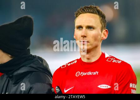 Drammen, Norwegen, 03. Dezember 2023. Branns Joachim Soltvedt nach dem Eliteserien-Spiel zwischen Strømsgodset und Brann im Marienlyst-Stadion in Drammen. Quelle: Frode Arnesen/Alamy Live News Stockfoto