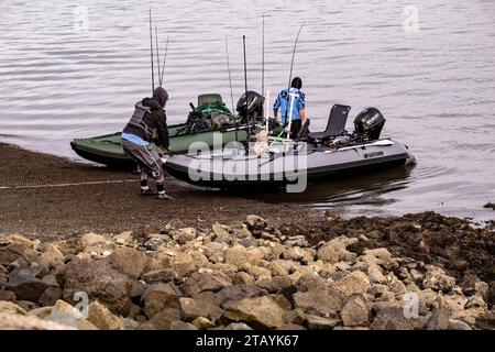 Fishing Mission Bay Stockfoto