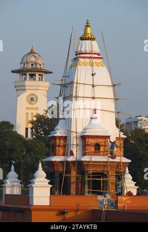 Nepal, Kathmandu, Rani Pokhari, Queen's Pond, Uhrturm, Stockfoto