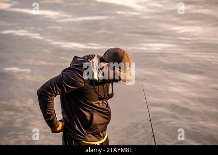 Fishing Mission Bay Stockfoto