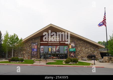 Vordereingang zum Buffalo Bill Center of the West in Cody, Wyoming Stockfoto