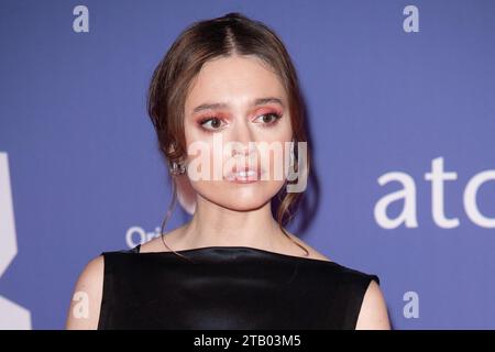 London, Großbritannien. Dezember 2023. Aimee Lou Wood nimmt an den 26. British Independent Film Awards (BIFA) Teil. Quelle: Justin Ng/Alamy Live News Stockfoto