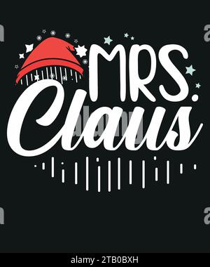 Mrs Claus Paare Matching Christmas Santa T-Shirt Design Vektor, claus, christmas, santa, mr, mrs, Paare, passend, Hemd Stock Vektor
