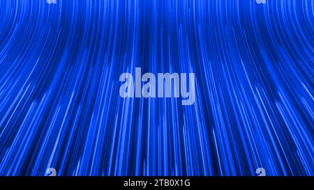 Abstrakte Leuchtspuren in Neonblau Stockfoto
