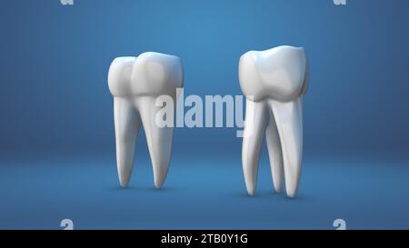 Zahnimplantat und Krone Installationsprozess Stockfoto