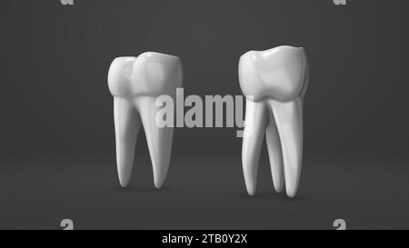 Zahnimplantat und Krone Installationsprozess Stockfoto