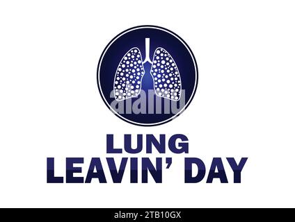 Lung Leave Day Vector Illustration. Urlaubskonzept. Vorlage für Hintergrund, Banner, Karte, Poster mit Textbeschriftung. Stock Vektor