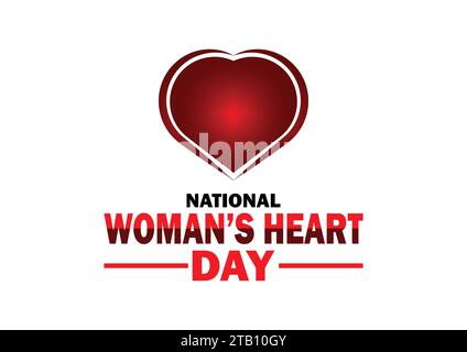 Nationaler Frauenherztag. Urlaubskonzept. Vorlage für Hintergrund, Banner, Karte, Poster mit Textbeschriftung. Vektorabbildung Stock Vektor