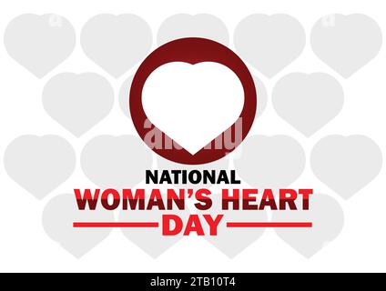 Nationaler Frauenherztag. Vektorabbildung. Geeignet für Grußkarten, Poster und Banner. Stock Vektor