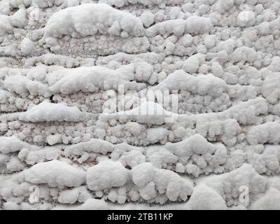 Winter Hintergrund aus Schnee Textur Nahaufnahme Stockfoto