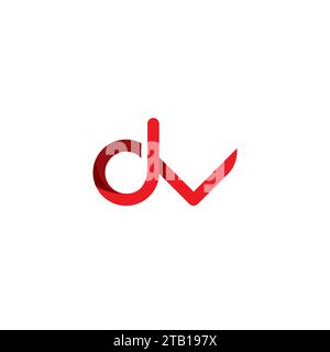 Einfaches Design mit DJV-Logo. DV-Logo Stock Vektor