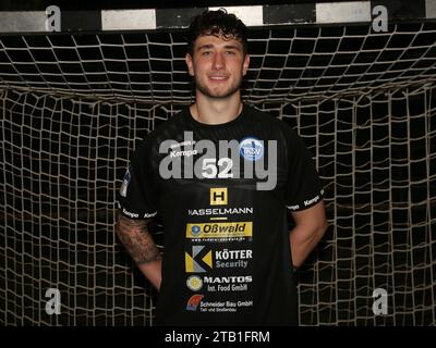 Deutscher Handballspieler Justin Kurch (ThSV) Handball Bundesliga Saison 2023-24 SC Magdeburg V ThSV Eisenach am 19.11.2023 in der GETEC Arena Magdeburg Stockfoto