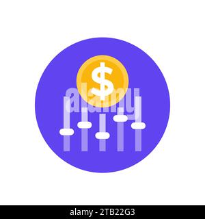 Dynamische Preisgestaltung, Preisänderungssymbol, Vektor Stock Vektor