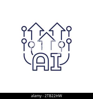 Symbol für die Evolutionslinie der KI-Technologie Stock Vektor
