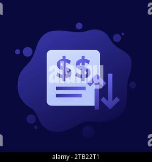 Symbol für dynamische oder sprunghafte Preise, Vektordesign Stock Vektor