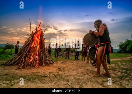 Gong-Festival der Banaren in Kontum 1 Stockfoto