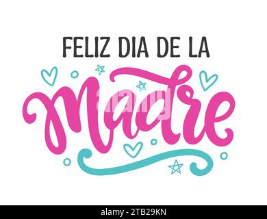 Happy Mothers Day spanischer Grußtext Stock Vektor