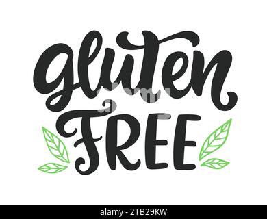 Schriftzug Mit Glutenfreiem Emblem Stock Vektor