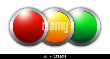 Ampeltasten. Illustration des flachen Vektors Stock Vektor
