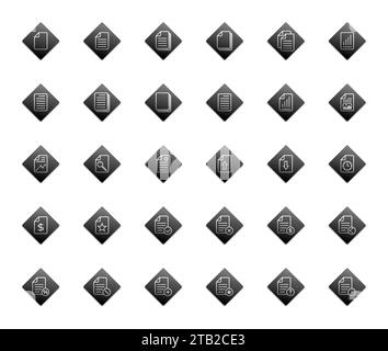 Dokumentsymbole festgelegt. Papiersymbol. Dokumentsymbol. Vektorabbildung Stock Vektor