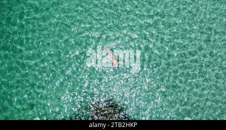 Morro de Sao Paolo Küste in Brasilien. Meerblick, natürliche Pools, unglaubliche Felsformationen, kristallklares Wasser, schwimmende Boote in Morerè Stockfoto