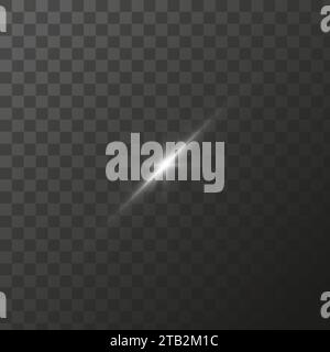 Helle Sterne, Blendlichteffekte, glänzende Leuchtelemente auf transparentem Hintergrund. Vektor isoliert Spezialeffekte Stock Vektor